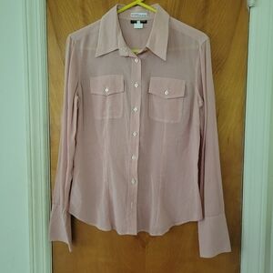 Kors Western Styl Button Down Pink Shirt - Size L